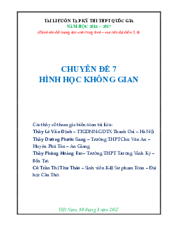 Chuyên đề hình học không gian dành cho học sinh trung bình – yếu Toán 12