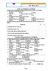Đề Ôn Tập HK1 Tiếng Anh 6 Global Success 2025-2026 Có Đáp Án File Nghe-Đề 7