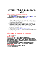 Quy luật về tính tổng thể của thế giới tự nhiên | Đại học Sư Phạm Hà Nội