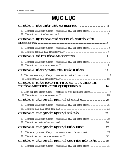 Trắc nghiệm Marketing | Trường Đại học Kinh tế và Quản trị Kinh doanh, Đại học Thái Nguyên