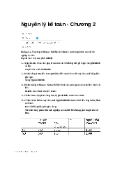 Bài tập chương 2- Môn Nguyên lý kế toán | Đại học Kinh Tế Quốc Dân