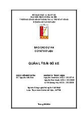 Báo cáo dự án Quản lý Bãi đỗ xe | Môn Cơ sở dữ liệu - Đại học Bách Khoa Hà Nội