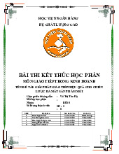 Bài thi kết thúc học phần: Giải pháp giao tiếp hiệu quả môn Giao tiếp kinh doanh | Học viện Ngân hàng