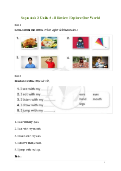 Tiếng Anh lớp 3 Units 5 - 8 Review trang 147, 148 Explore Our World