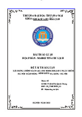 Xây Dựng Chính Sách Giá Cho Tour Du Lịch 3N2Đ | Bài thảo luận Marketing Du Lịch