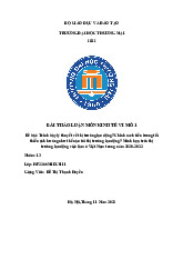 Thị Trường Lao Động & Tiền Lương Tối Thiểu | Bài Thảo Luận kinh tế vi mô