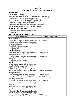 Giáo án Đạo đức 2 sách Kết nối tri thức với cuộc sống (Cả năm) | Tuần 5