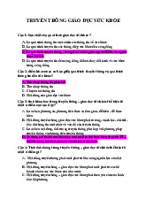 Trắc nghiệm Truyền thông giáo dục sức khoẻ