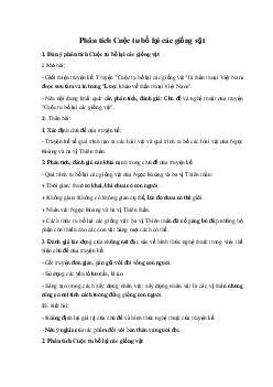 Phân tích Cuộc tu bổ lại các giống vật Ngữ Văn 10 sách Chân Trời Sáng Tạo