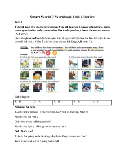 Smart World 7 Workbook Unit 1 Review