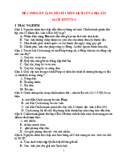 Đề cương ôn tập học kì 1 môn Địa lí 8 sách Kết nối tri thức với cuộc sống