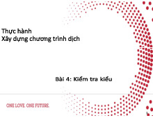 Bài thực hành Kiểm tra kiểu và xây dựng chương trình dịch môn Thực hành xây dựng chương trình dịch | Trường Đại học Bách Khoa Hà Nội