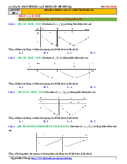 Các dạng toán đường tiệm cận của đồ thị hàm số thường gặp trong kỳ thi THPTQG
