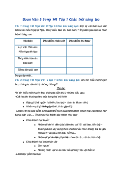 Soạn bài Ôn tập trang 148 | SGK Ngữ Văn 9 Chân trời sáng tạo (Tập 1)