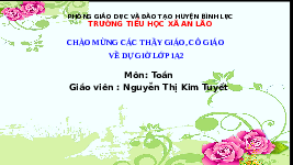 Giáo án điện tử Toán học 1 bài 7 Vì sự bình đẳng: Các số 4, 5, 6