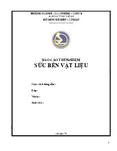Đề cương môn thí nghiệm sức bền vật liệu- Trường Đại học bách khoa - Đại học đà nẵng.
