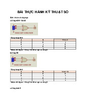 Bài thực hành – Cổng logic và thiết kế mạch môn Kỹ thuật số | Học viện Công Nghệ Bưu Chính Viễn Thông