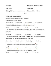 Đề thi giữa học kỳ 2 môn Toán lớp 4 năm học 2024 - 2025 - Đề số 7 | Bộ sách Kết nối tri thức