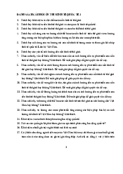 Danh sách câu hỏi ôn thi môn Kinh tế quốc tế | Học viện Chính sách và Phát triển