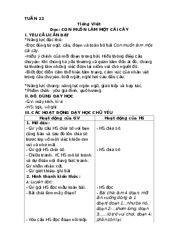 Giáo án Tiếng Việt lớp 4 Tuần 22 | Kết nối tri thức