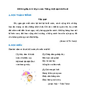 Đề thi giữa học kỳ 2 môn Tiếng Việt lớp 1 năm học 2024-2025 | Bộ sách Kết nối tri thức