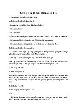 Lịch sử 10 Bài 13: Đời sống vật chất và tinh thần của cộng đồng các dân tộc Việt Nam - Kết Nối Tri Thức