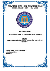 Cạnh tranh và Độc quyền trong nền kinh tế thị trường | Thảo luận kinh tế chính trị