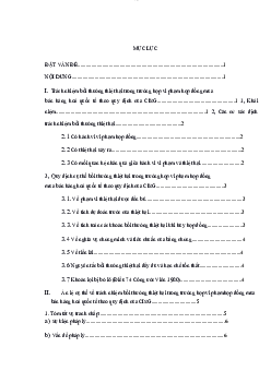 Bài tiểu luận đề bài “ Trách nhiệm bồi thường thiệt hại trong trường hợp vi phạm hợp đồng mua bán hàng hoá quốc tế theo quy định của CISG” học phần Luật hành chính