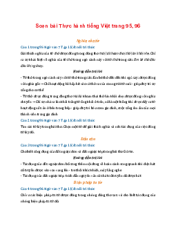 Soạn bài Thực hành tiếng Việt trang 95, 96 | Ngữ văn 7 Tập 1 Kết nối tri thức