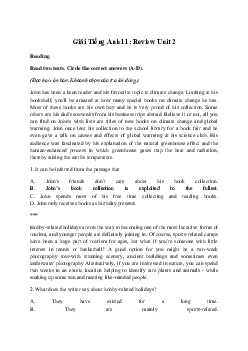 Giải Tiếng Anh 11: Review Unit 2 | Friends Global