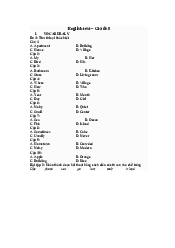 English test – Grade 5 - English A2| Đại học Sư Phạm Hà Nội