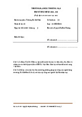 Bài thi học phần Tư tưởng Hồ Chí Minh - Đề số 28 | Trường Đại học Thương Mại