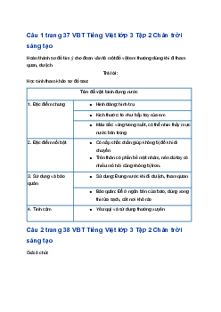Giải Bài 2: Những đám mây ngũ sắc trang 37 VBT Tiếng Việt lớp 3 Tập 2 Chân trời sáng tạo