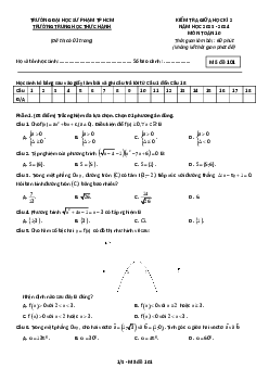 Đề giữa kì 2 Toán 10 năm 2023 – 2024 trường Trung học Thực hành ĐHSP – TP HCM