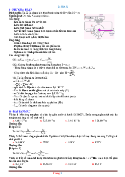 Phương pháp giải toán tia X  Vật Lý 12