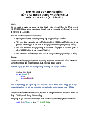 Đề thi cuối kỳ năm 2016 Cấu trúc dữ liệu và giải thuật | Trường Đại học CNTT Thành Phố Hồ Chí Minh