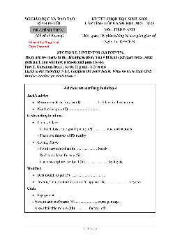 Đề thi chọn học sinh giỏi cấp tỉnh lớp 9 tỉnh Bình Phước môn Tiếng Anh năm học 2022-2023