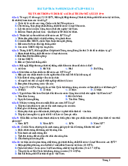 Trắc Nghiệm Sử 9 Bài 31: Việt Nam trong năm đầu sau đại thắng xuân 1975 (Có Đáp Án)