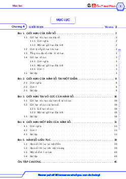 Giới hạn của dãy số, giới hạn của hàm số và hàm số liên tục – Cao Thanh Phúc