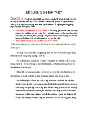 Đề cương ôn tập Triết học Mác - Lênin | Trường Đại học Mở Hà Nội