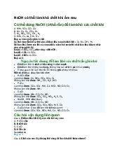 NaOH có thể làm khô chất khí ẩm sau - Hóa học 11