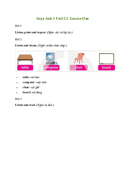 Giải Tiếng Anh lớp 3 Unit 12: Lesson One | Family and Friends