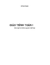 giáo trình toán cao cấp 1 | Trường Đại học Kinh tế Thành phố Hồ Chí Minh