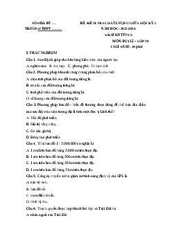 Giải đề thi giữa học kì 1 lớp 10 năm 2023 - 2024 sách Kết nối tri thức với cuộc sống | Địa lí 10 đề 2