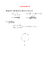 Bài tập Chương 01-Hàm nhiều biến - Giải tích 2 | Trường Đại học Công nghệ, Đại học Quốc gia Hà Nội