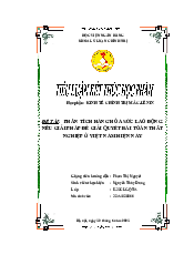 Phân tích hàng hóa sức lao động. Nêu giải pháp để giải quyết bài toán thất nghiệp ở Việt Nam hiện nay | Kinh tế chính trị | HVNH