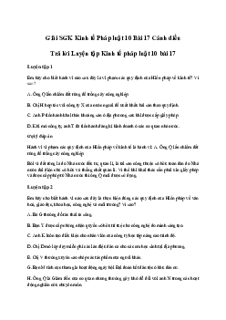 Giải Pháp luật 10 Bài 17: Hiến pháp nước Cộng hòa xã hội chủ nghĩa Việt Nam về kinh tế, văn hóa, giáo dục, khoa học, công nghệ và môi trường | Cánh diều