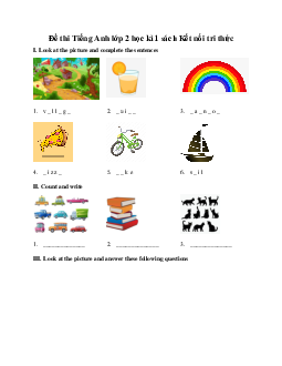 Đề thi học kì 1 môn Tiếng Anh 2 năm 2023 - 2024 sách Kết nối tri thức với cuộc sống | Đề 2