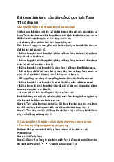 Bài toán tính tổng của dãy số có quy luật Toán 11 có đáp án