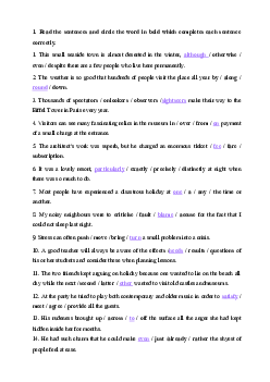 Bài tập bổ trợ luyện thi chuyên Tiếng Anh (có đáp án)